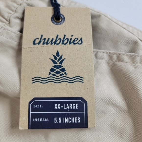 Chubbies The Khakinators 5.5' Originals Stretch Twill Tan Shorts Sz XXL NEW - Picture 9 of 13